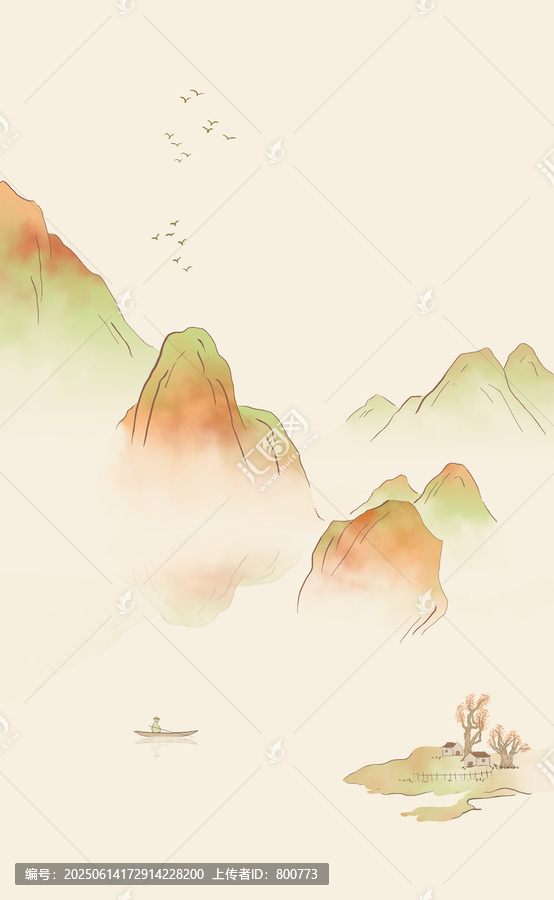 青綠小山水