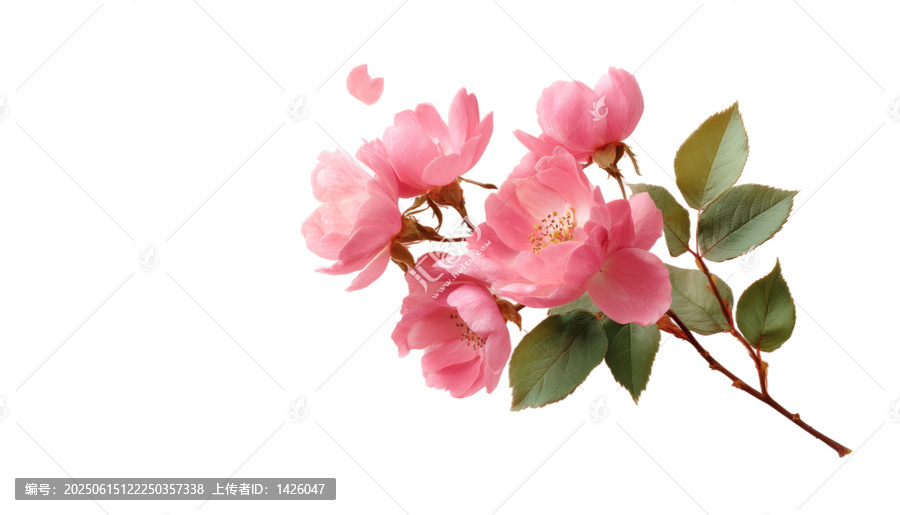 [免摳素材]粉色花朵與花瓣的清新畫面