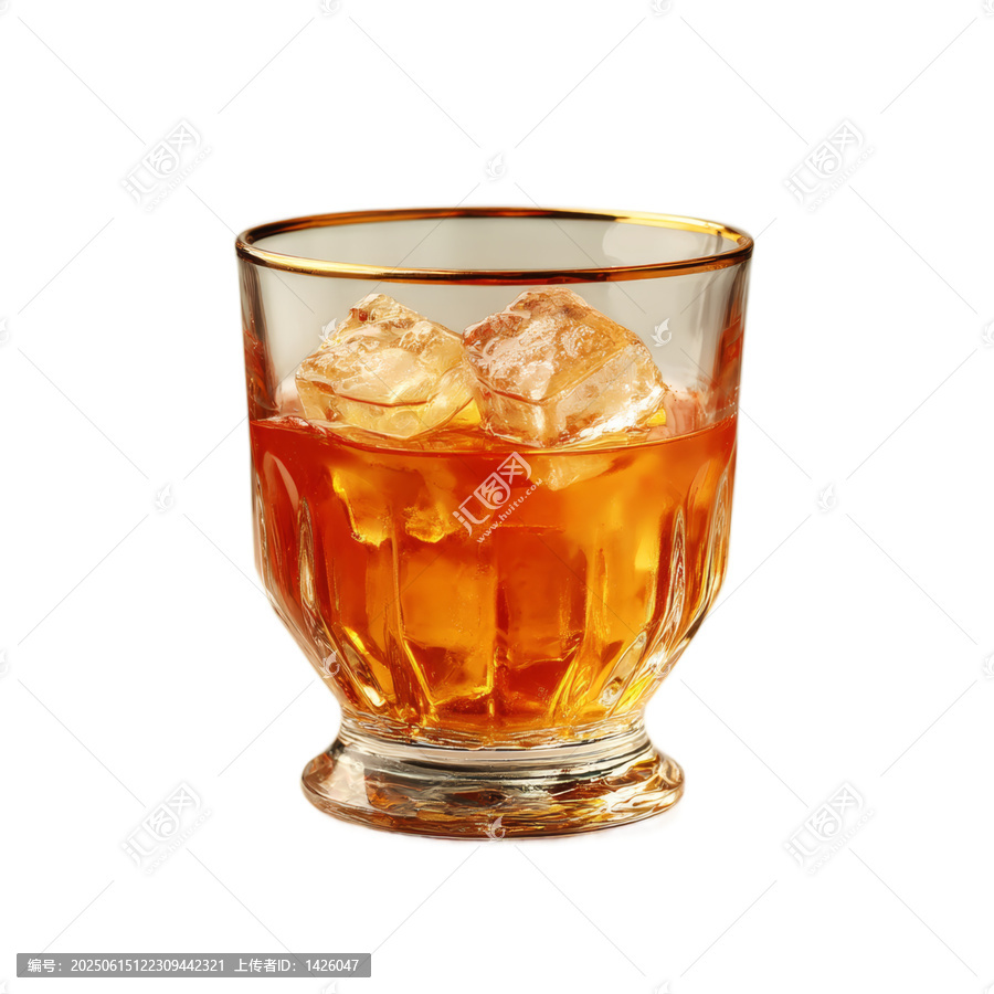 [免摳素材]冰塊威士忌酒杯