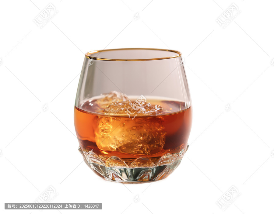 [免摳素材]精致的冰壺威士忌酒杯