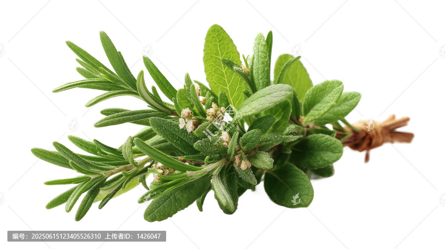 [免摳素材]新鮮芳香的香草束