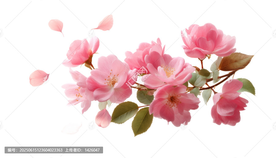[免摳素材]綻放的粉紅色花朵