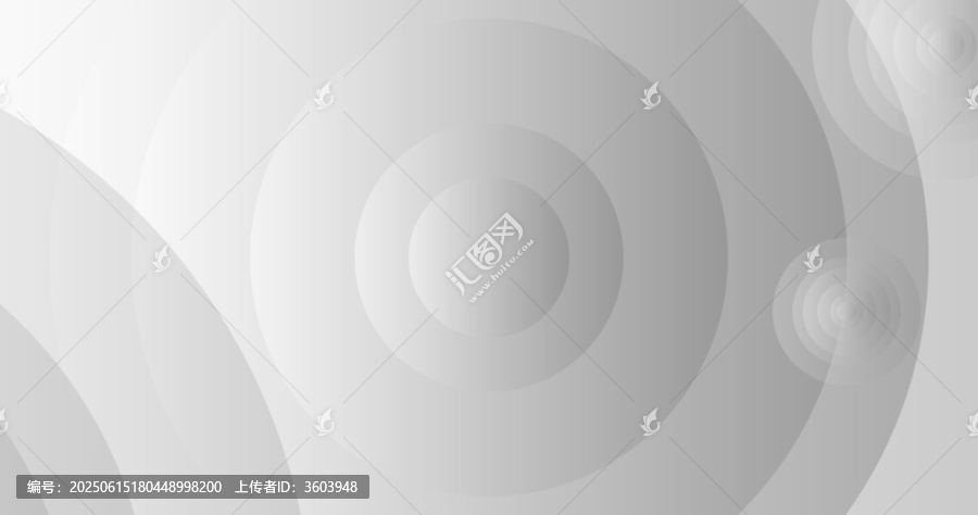 灰白漸變圓形抽象背景圖