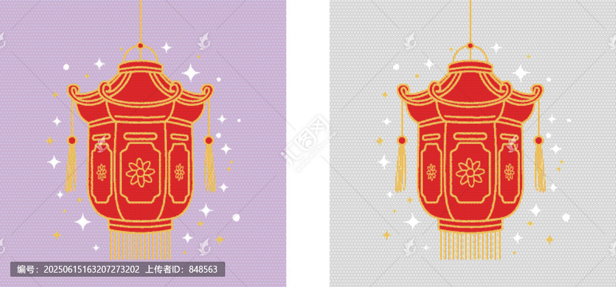 中式傳統(tǒng)紅燈籠圖案