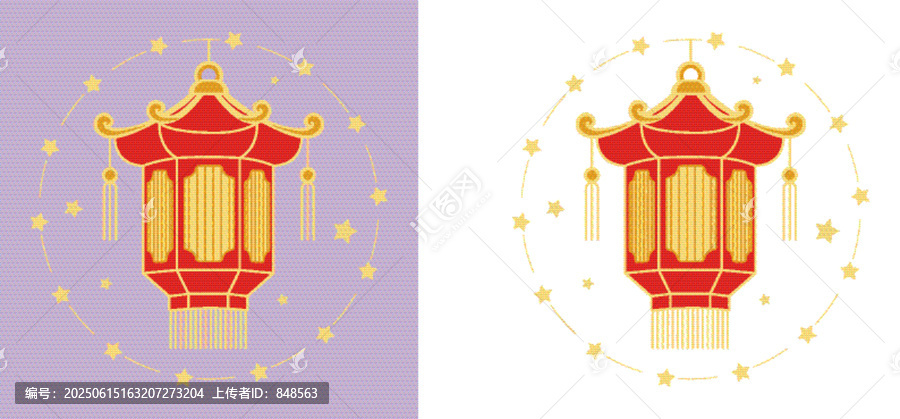 中式傳統(tǒng)紅燈籠圖案設計