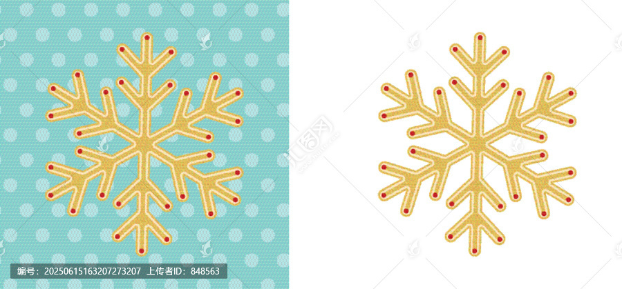 精美雙色雪花圖案素材