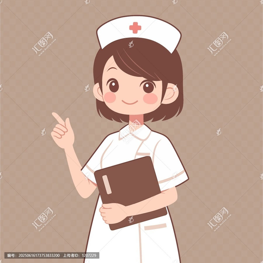 可愛卡通形象的白衣護(hù)士