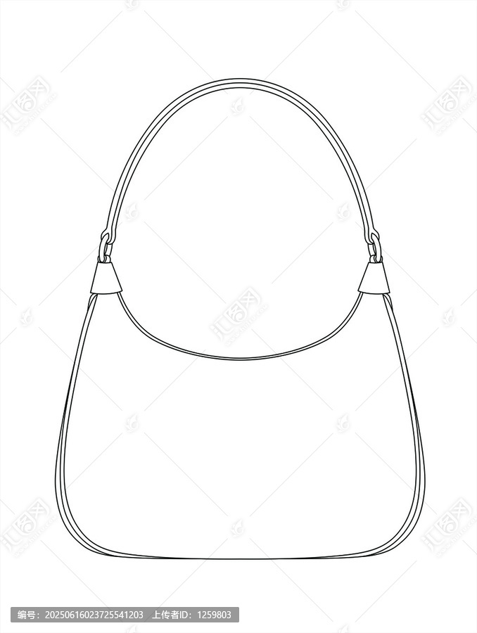 經(jīng)典腋下包簡約線條手提女包設(shè)計(jì)圖