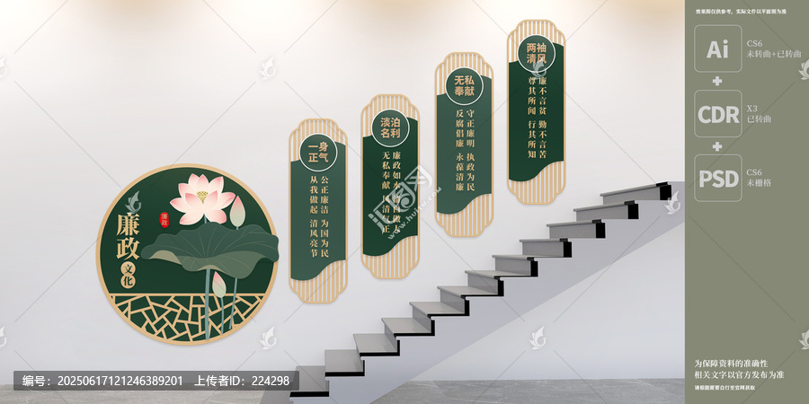 廉政樓梯展板文化墻