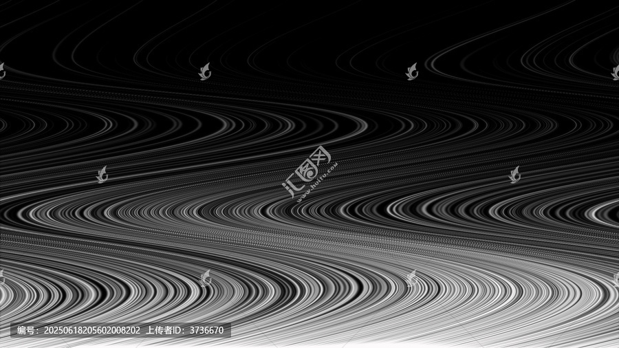 黑白動感曲線抽象背景圖