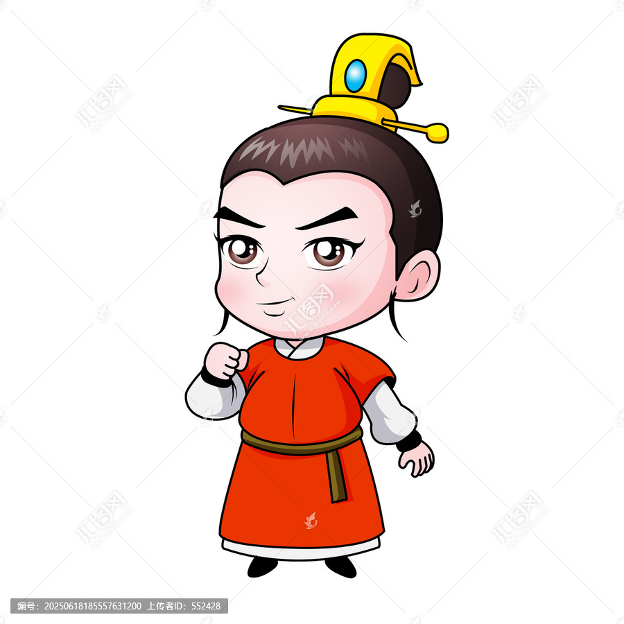 古風卡通古裝少年形象