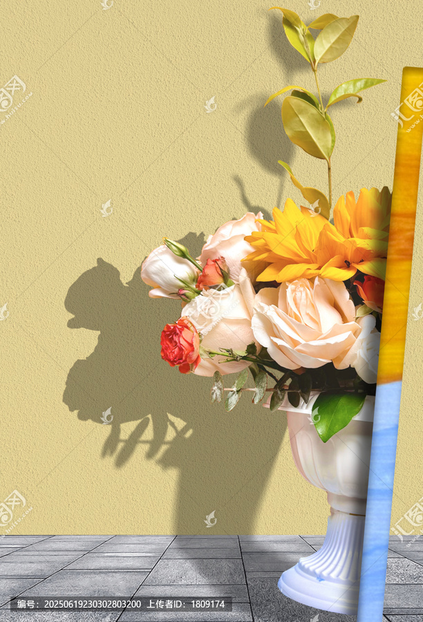 壁畫花