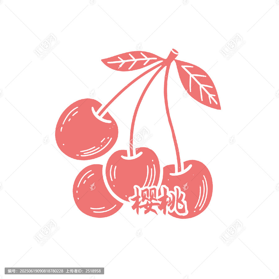 手繪簡約風(fēng)櫻桃圖案