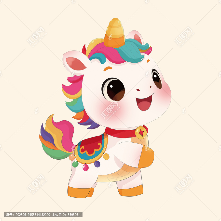 馬年插畫獨角獸