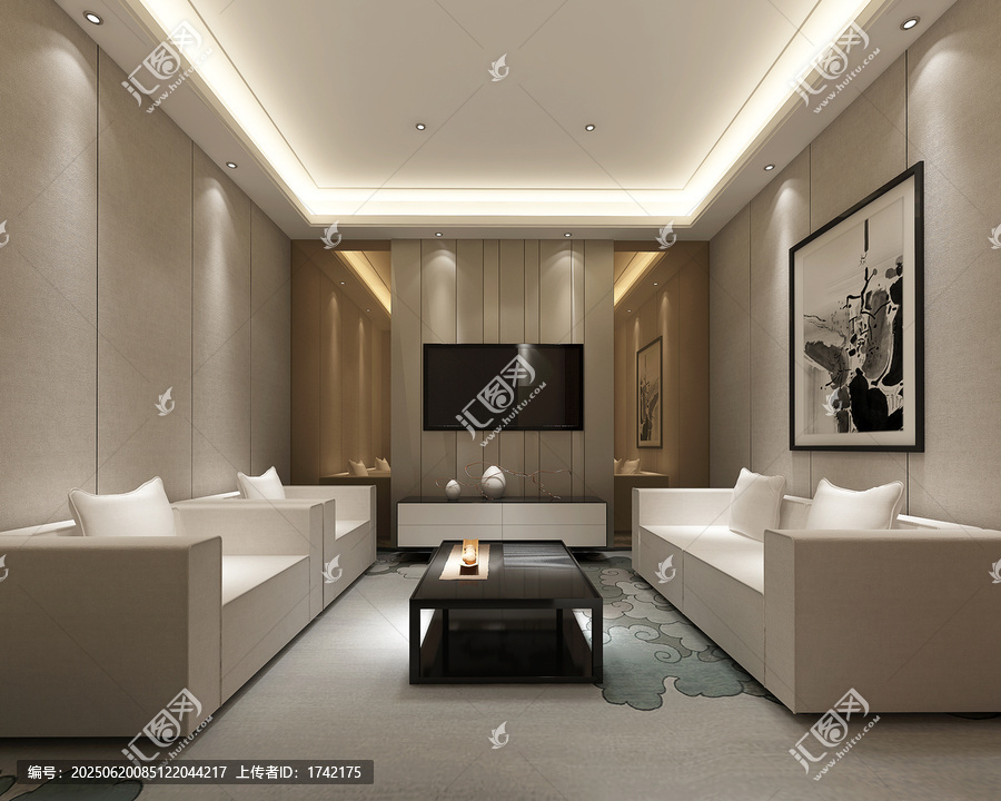 現(xiàn)代簡約風(fēng)格客廳室內(nèi)圖