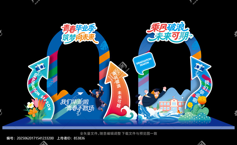 青春畢業(yè)打卡框