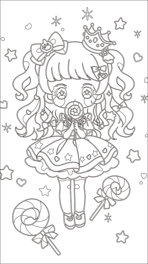 甜美夢幻的棒棒糖少女