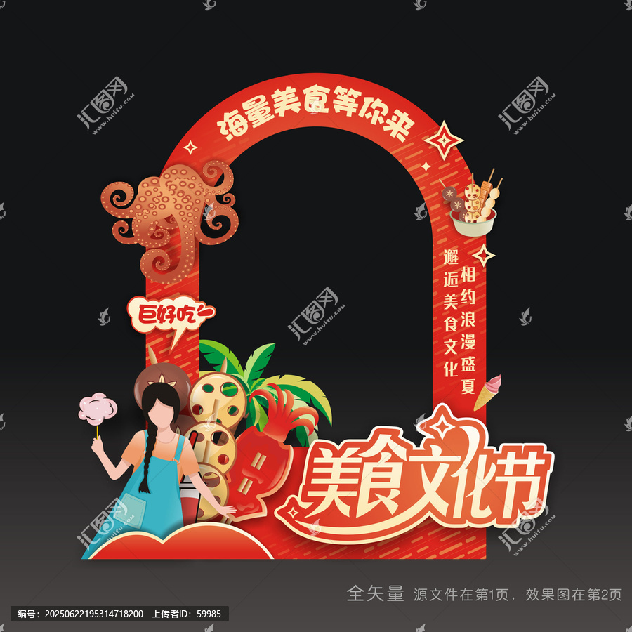 美食文化節(jié)合影道具
