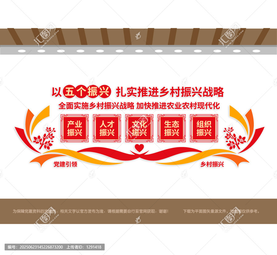 五個振興推進鄉(xiāng)村振興戰(zhàn)略黨建墻