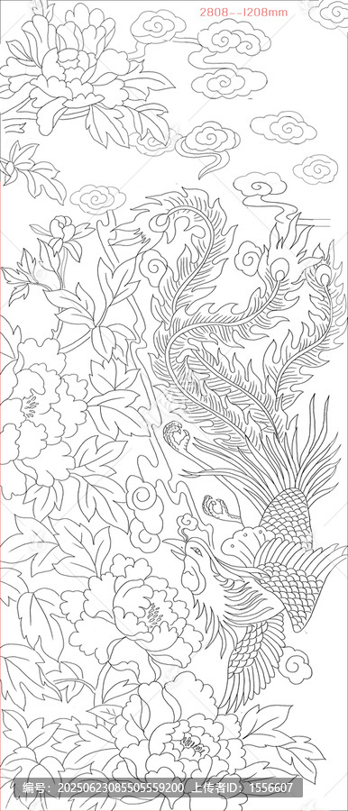 鳳凰牡丹