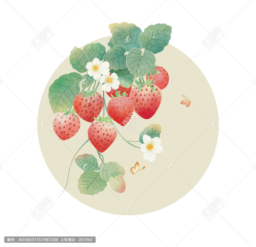 草莓插畫