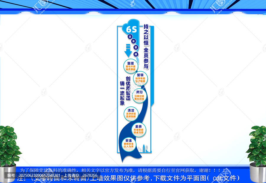 豎版6S企業(yè)管理文化墻