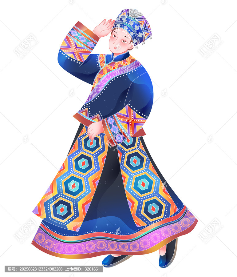 扁平日?qǐng)?bào)風(fēng)56個(gè)民族土家族少女