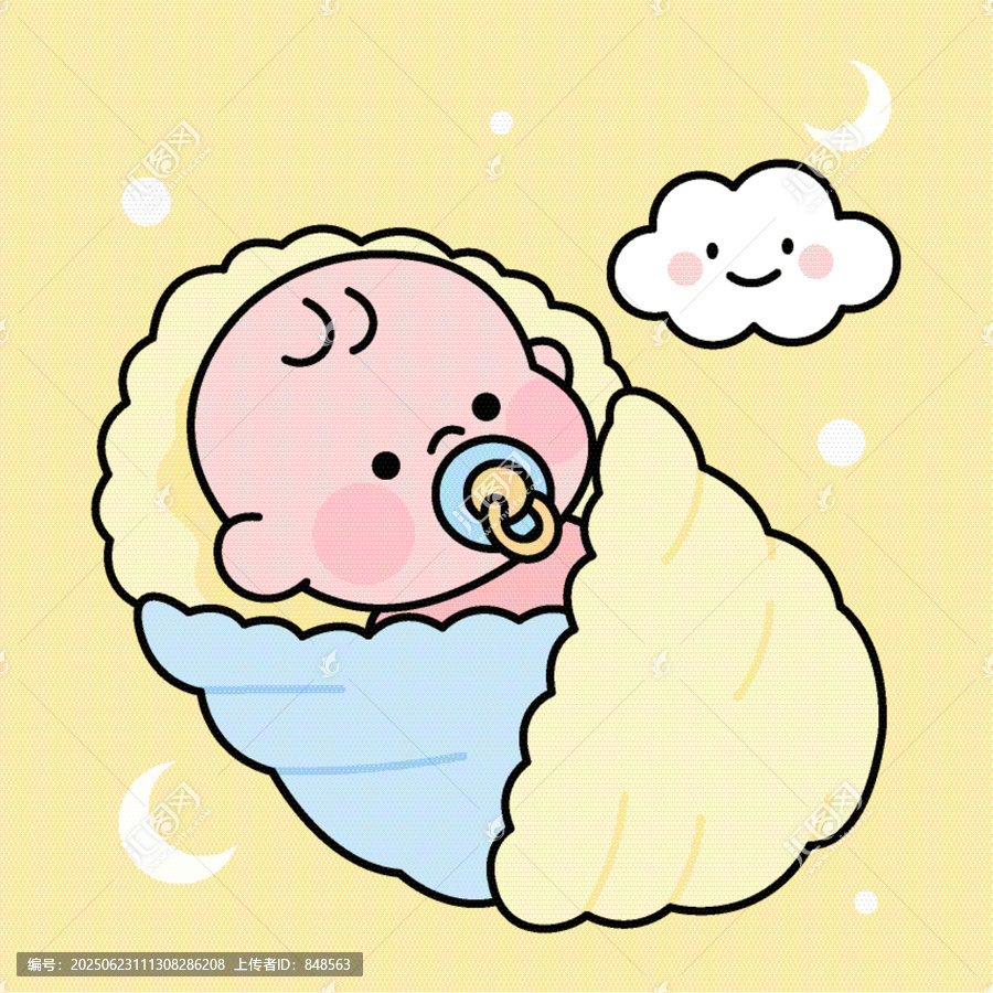 可愛(ài)襁褓中的萌趣小嬰兒