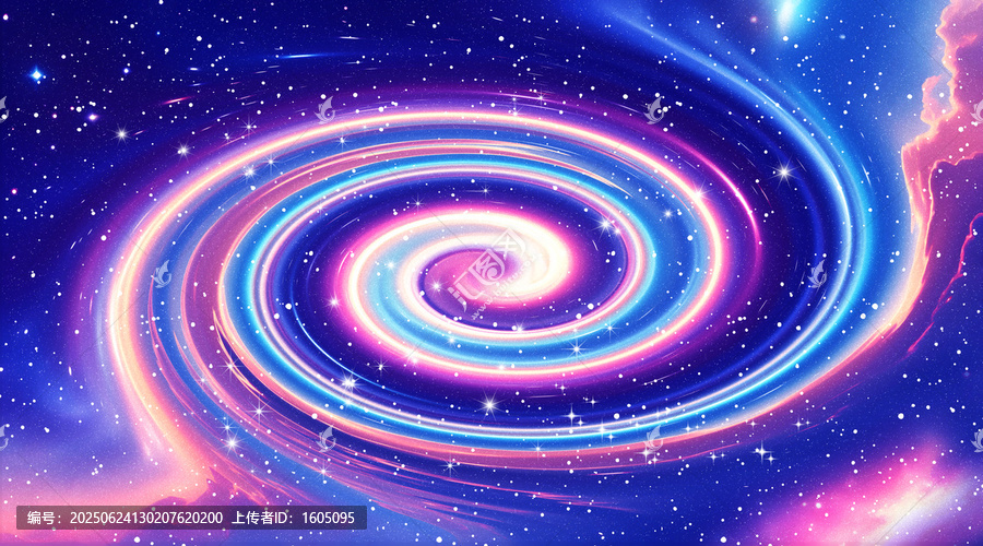 絢麗唯美夢幻星空旋渦