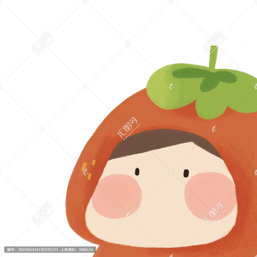 卡通柿子元素