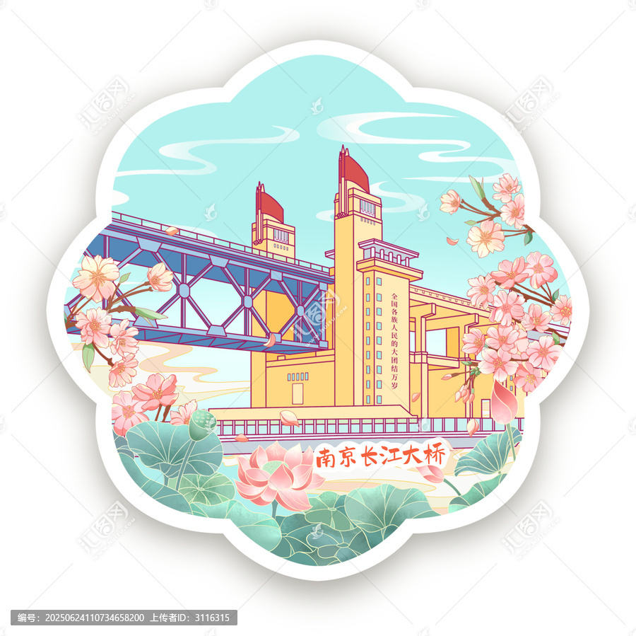 南京長江大橋冰箱貼