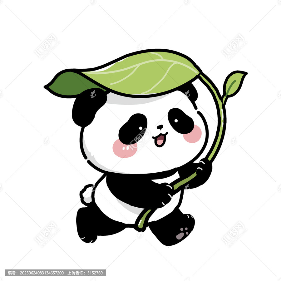 可愛(ài)熊貓插畫(huà)