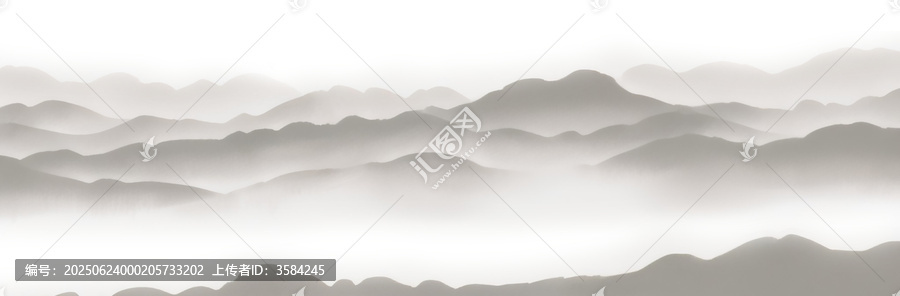 水墨風(fēng)格層疊遠(yuǎn)山背景圖