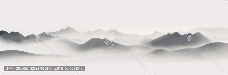 水墨意境山水云霧風(fēng)光