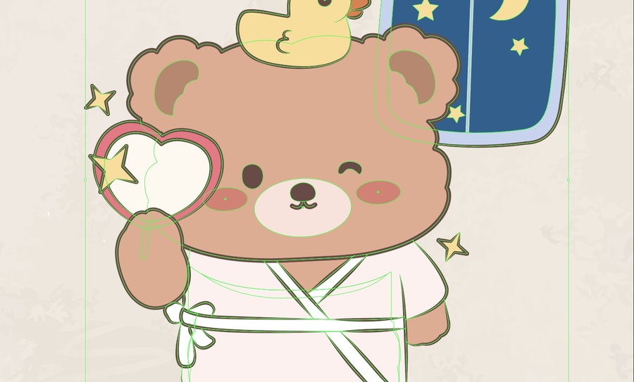 可愛浴衣小熊