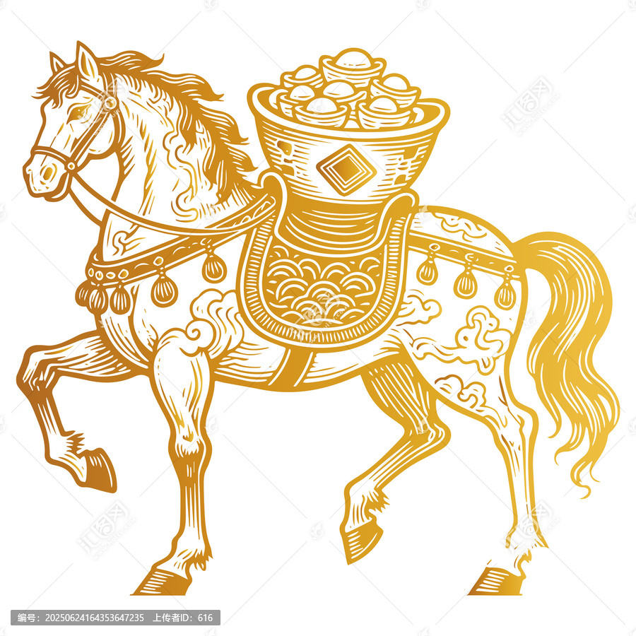 金鞍馱寶駿馬圖