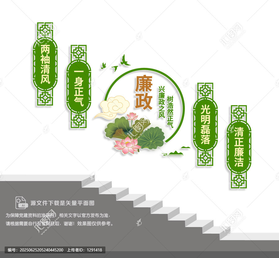 廉政文化樓梯黨建墻