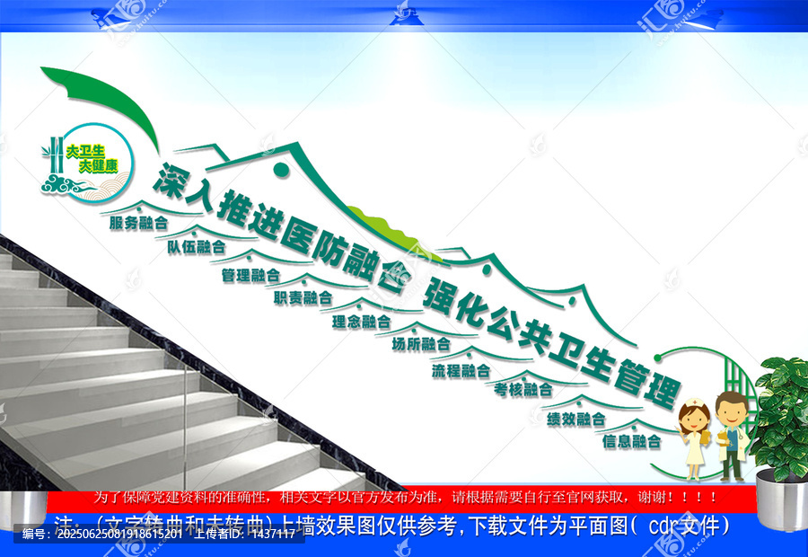 醫(yī)防融合樓道文化墻