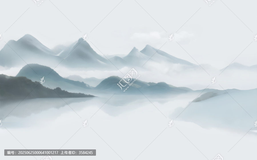 水墨山水意境風(fēng)光圖