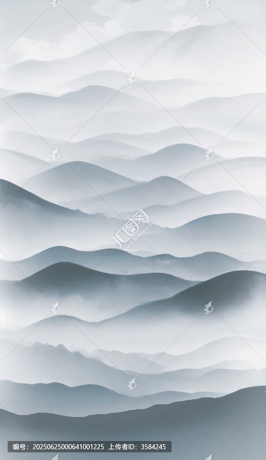 水墨風格層疊山巒背景圖