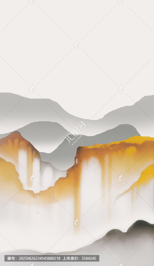 水墨風(fēng)山水抽象藝術(shù)圖景