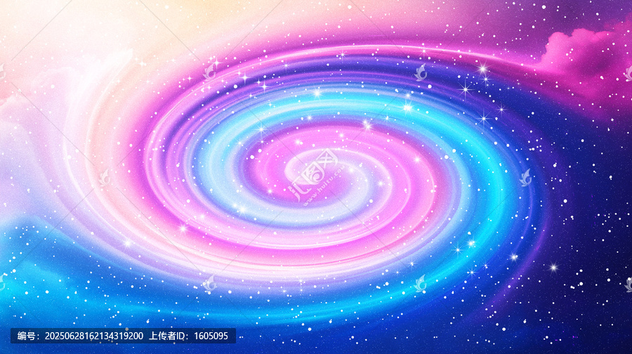 夢幻絢麗星空漩渦背景