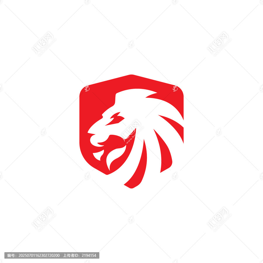 獅子盾牌標(biāo)志LOGO設(shè)計(jì)