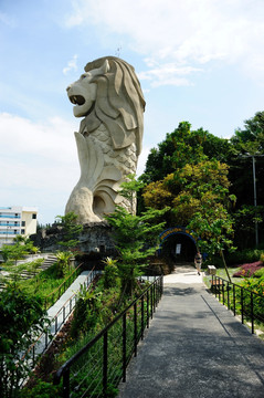 新加坡圣淘沙鱼尾狮塔