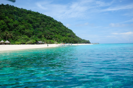 菲律宾长滩岛湛蓝的海水