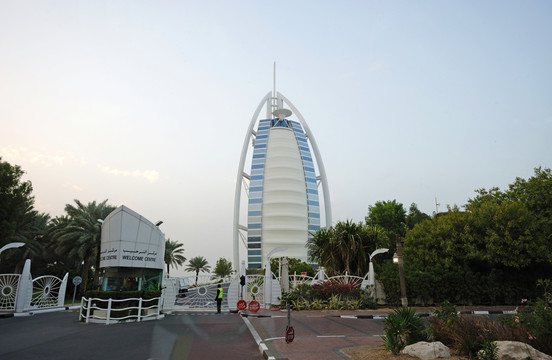 阿联酋迪拜七星帆船酒店大门
