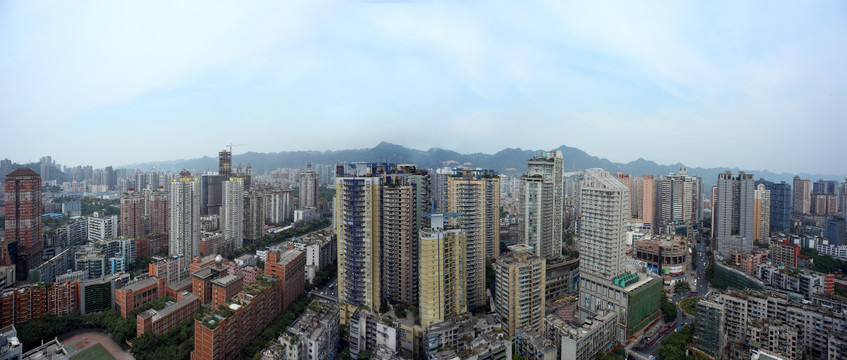 重庆沙坪坝商圈全景