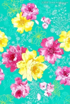 水彩花卉素材