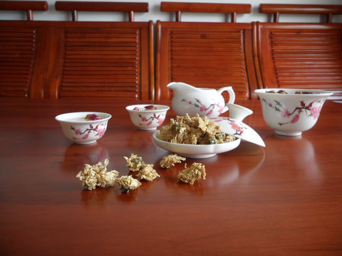 贡菊花 中药材饮片 茶具 中国四大名菊