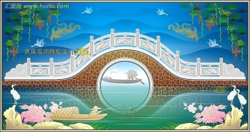 石拱桥栏杆效果图金凤桥